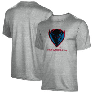 Men's Gray DePaul Blue Demons Rock Climbing Name Drop T-Shirt