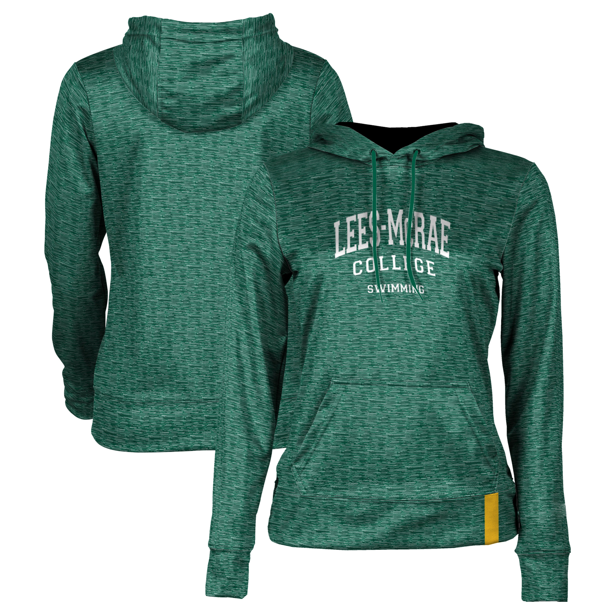 Women's Green Lees-McRae Bobcats Swimming Pullover Hoodie