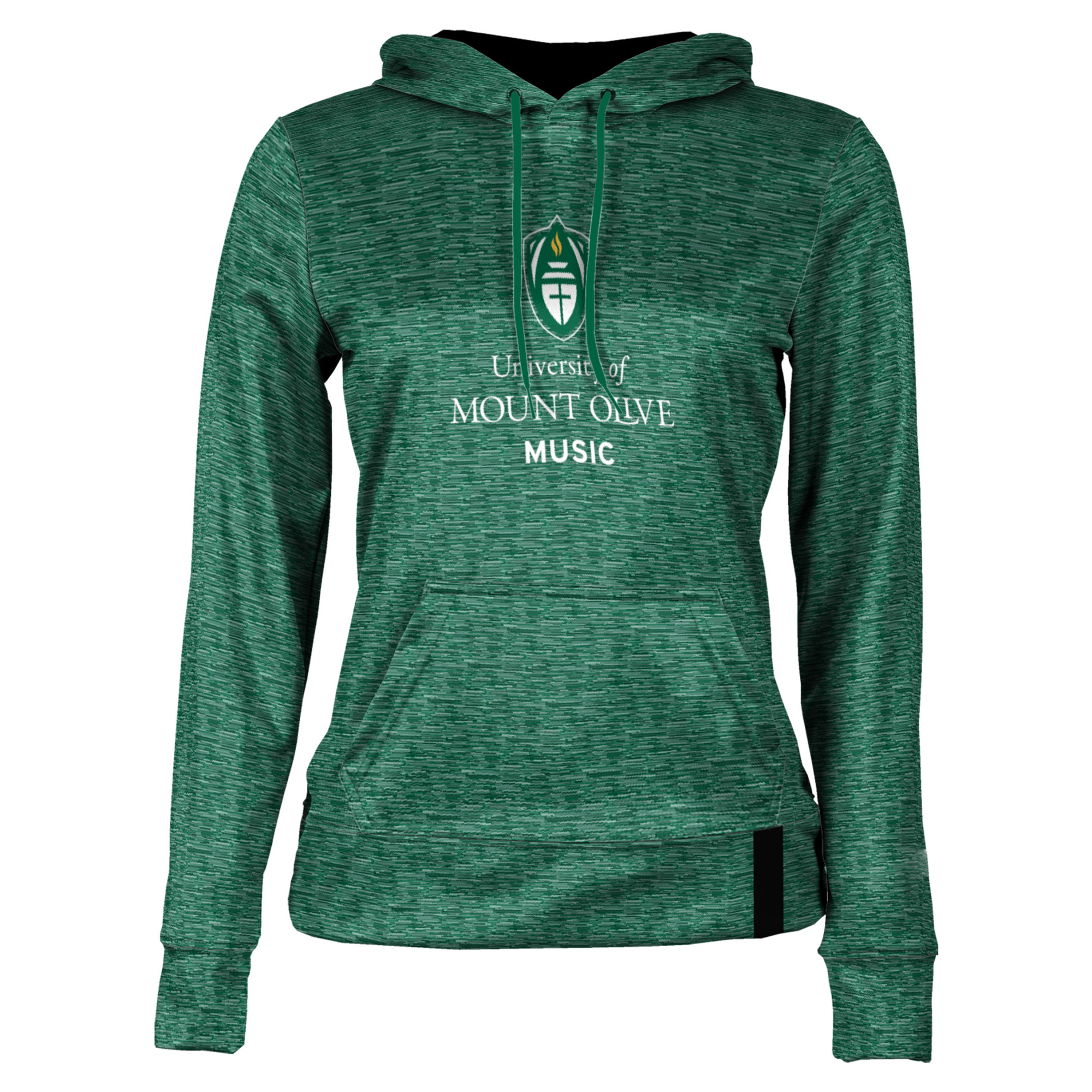 Women's Green Mount Olive Trojans Music Pullover Hoodie - Image 3
