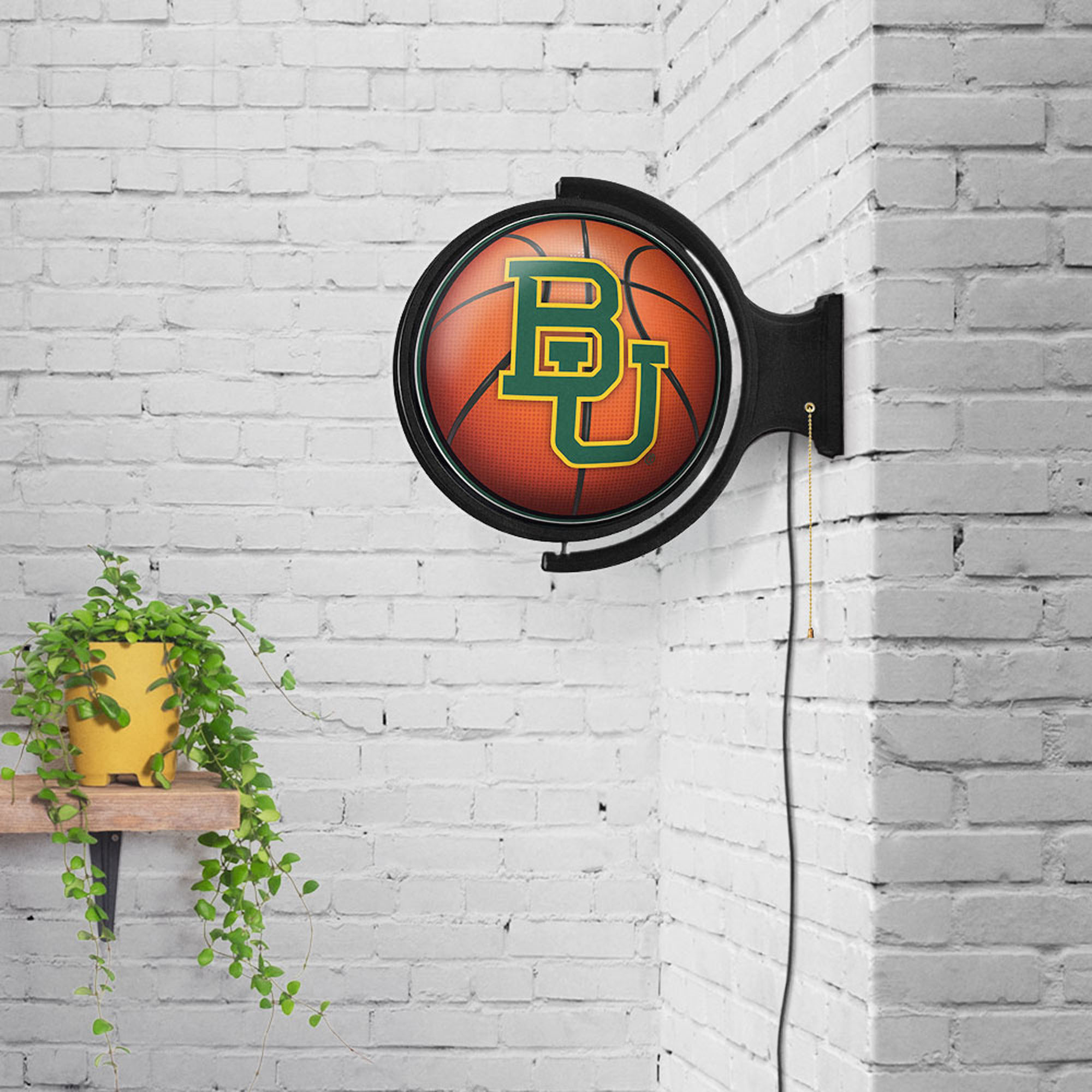 Baylor Bears Basketball 21'' x 23'' Rotating Lighted Wall Sign - Image 9