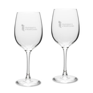 University of Maryland Baltimore 16oz. 2-Piece Traditional White Wine Glass Set