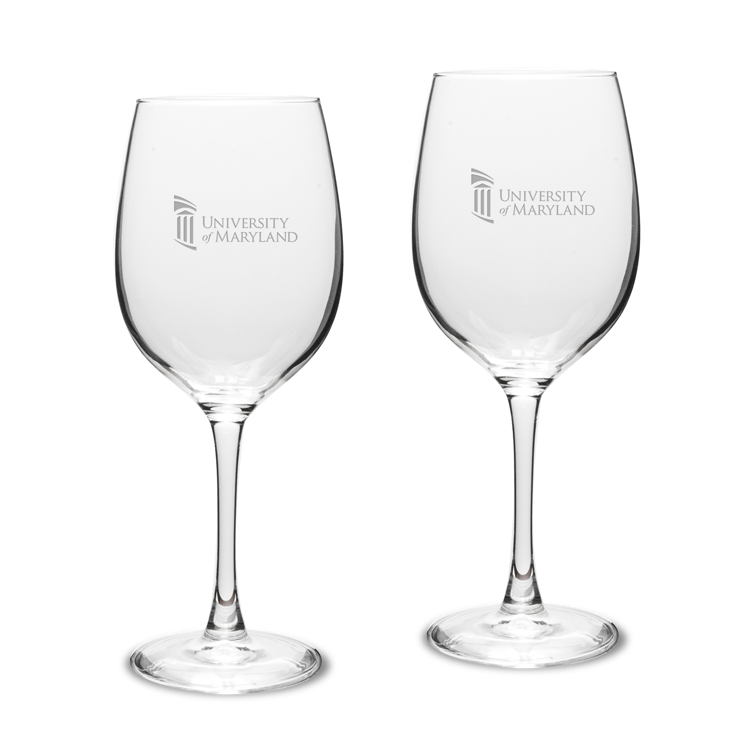 University of Maryland Baltimore 16oz. 2-Piece Traditional White Wine Glass Set