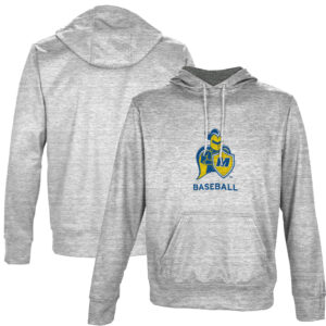 Men's ProSphere Gray Madonna Crusaders Baseball Name Drop Pullover Hoodie