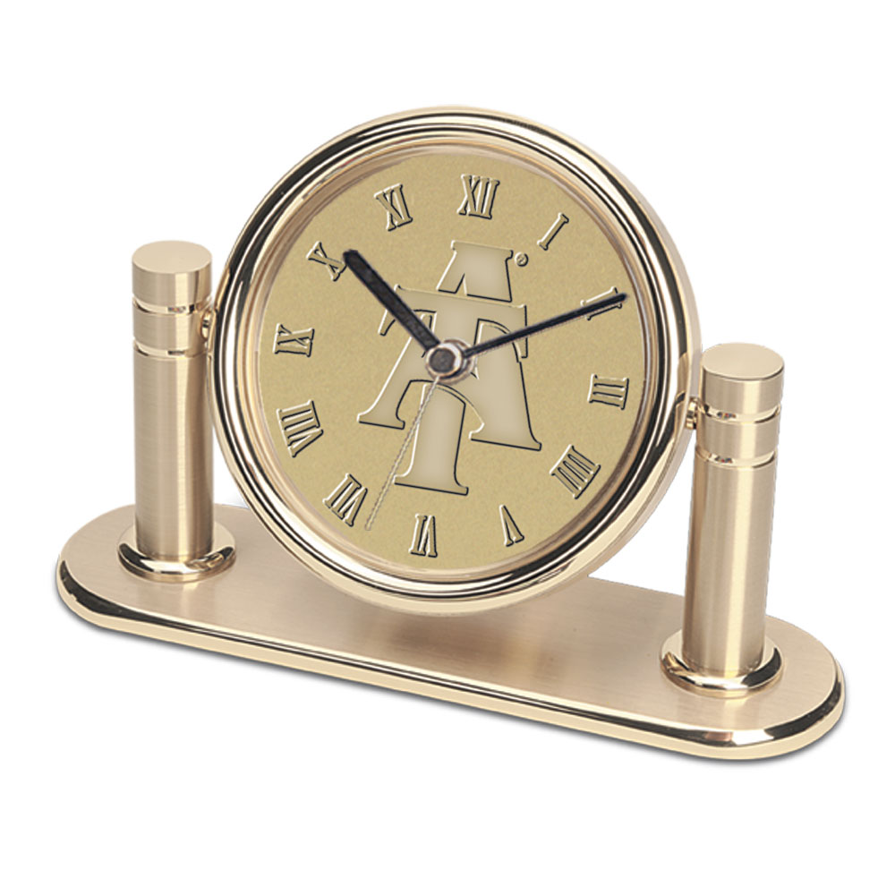 Gold North Carolina A&T Aggies Arcadia Desk Clock