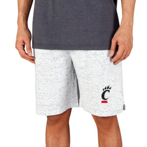 Men's Concepts Sport White/Charcoal Cincinnati Bearcats Throttle Knit Jam Shorts
