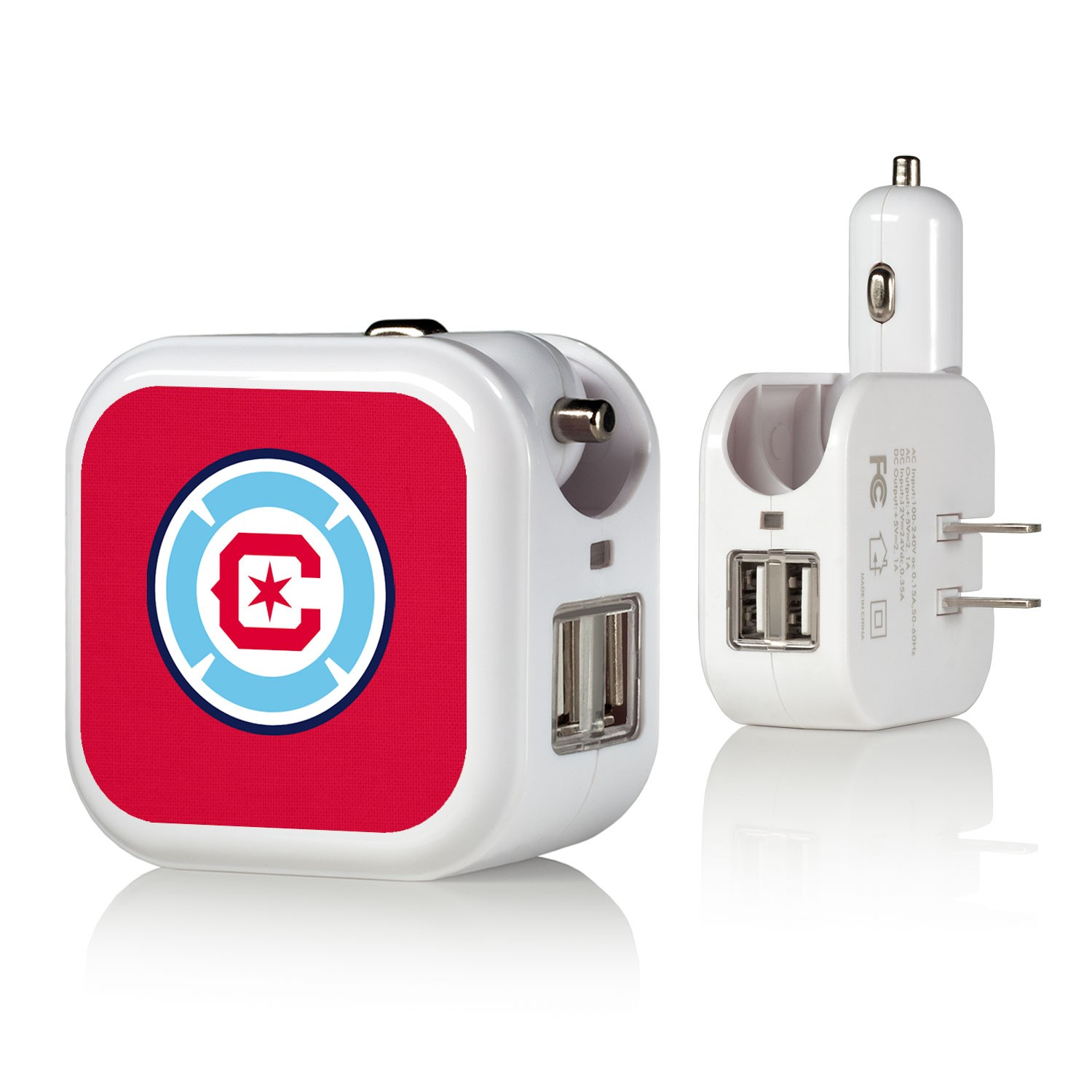 Chicago Fire Solid Logo USB Charger