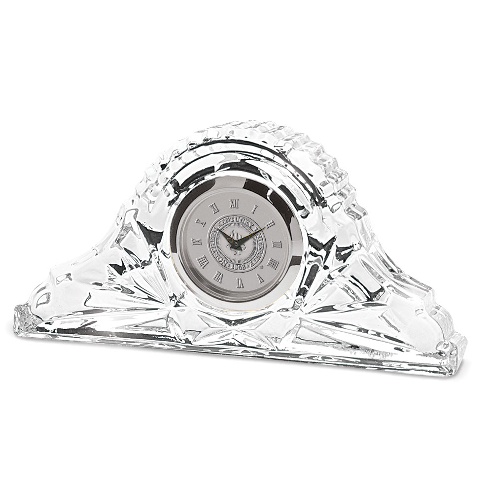Silver Northern Kentucky University Norse Crystal Clock