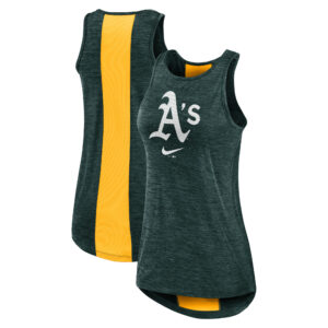 Women's Nike Green Oakland Athletics Right Mix High Neck Tank Top