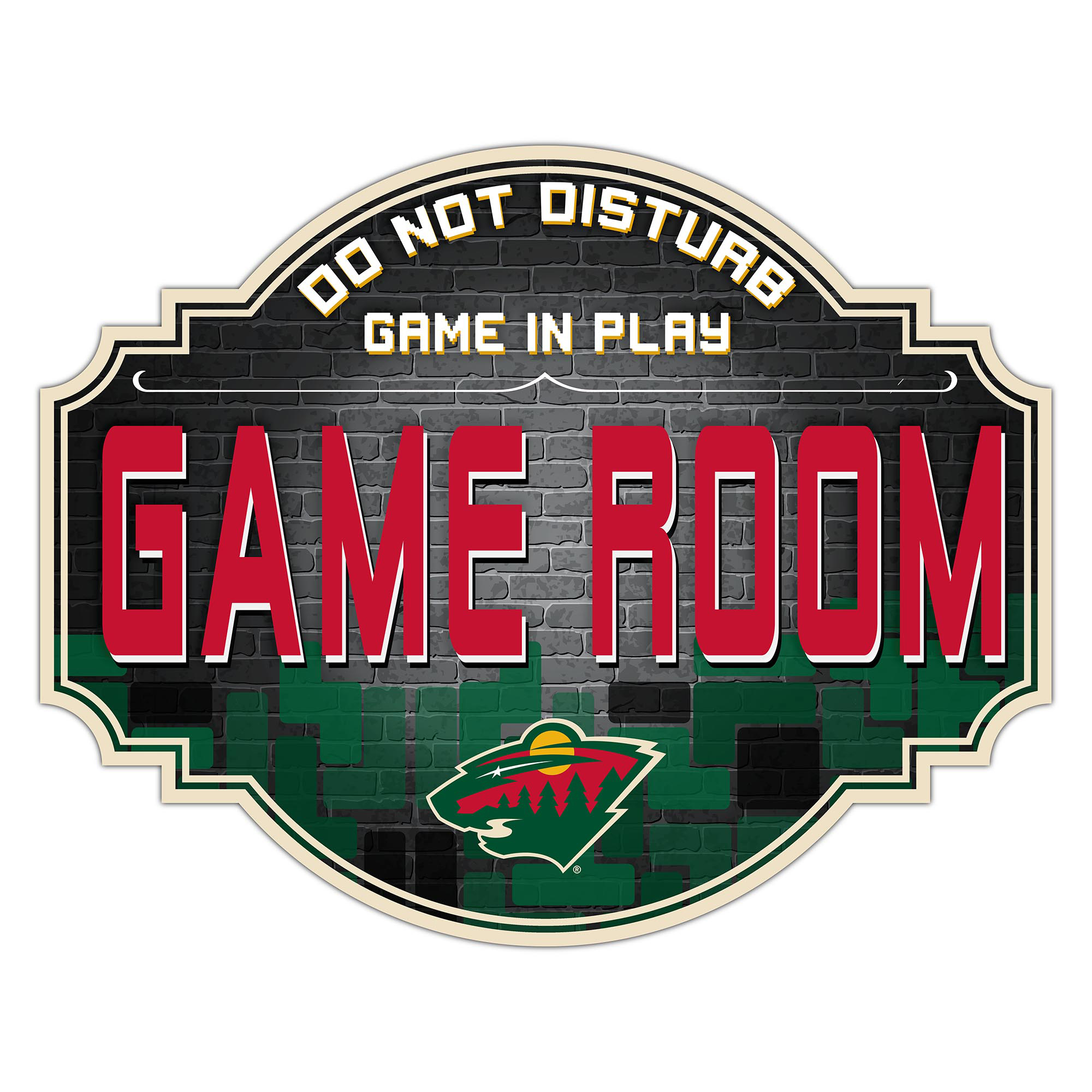 Minnesota Wild 12'' Game Room Tavern Sign