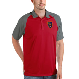 Men's Antigua Red/Gray Real Salt Lake Nova Polo