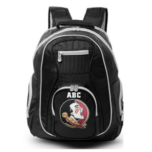 MOJO Black Florida State Seminoles Personalized Premium Color Trim Backpack