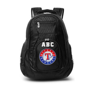 MOJO Black Texas Rangers Personalized Premium Laptop Backpack
