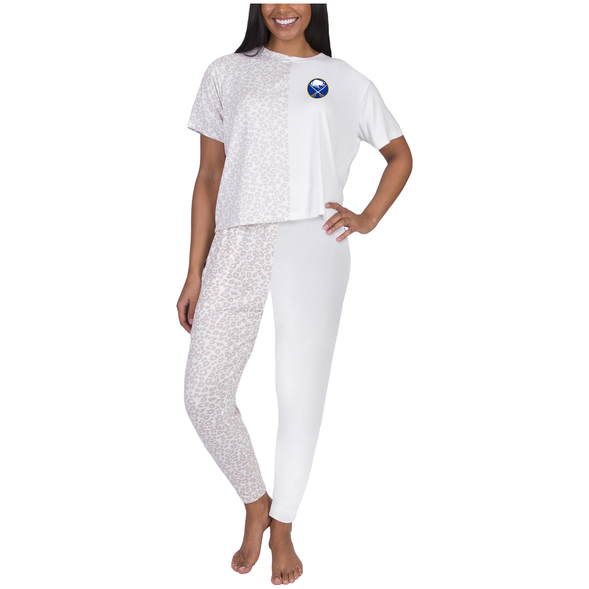 Women's Concepts Sport Cream Buffalo Sabres Brightside Top & Pants Set