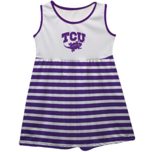 Girls Toddler White TCU Horned Frogs Tank Top Dress