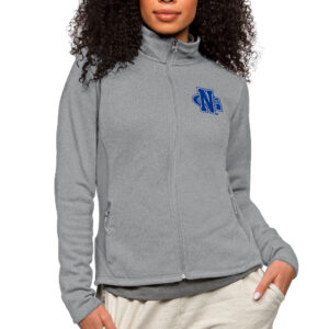 Women's Antigua Heathered Gray North Georgia Nighthawks Course Full-Zip Jacket