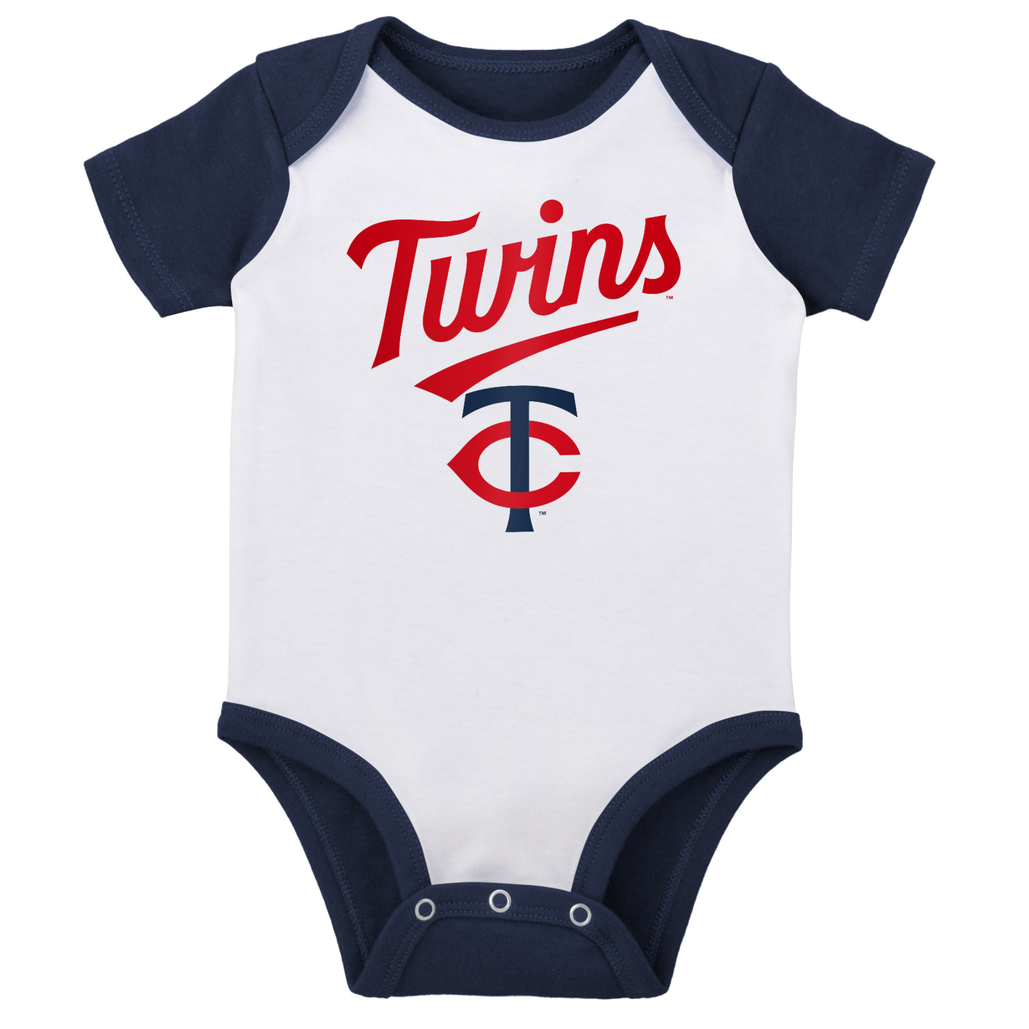 Infant White/Heather Gray Minnesota Twins Two-Pack Little Slugger Bodysuit Set - Image 6