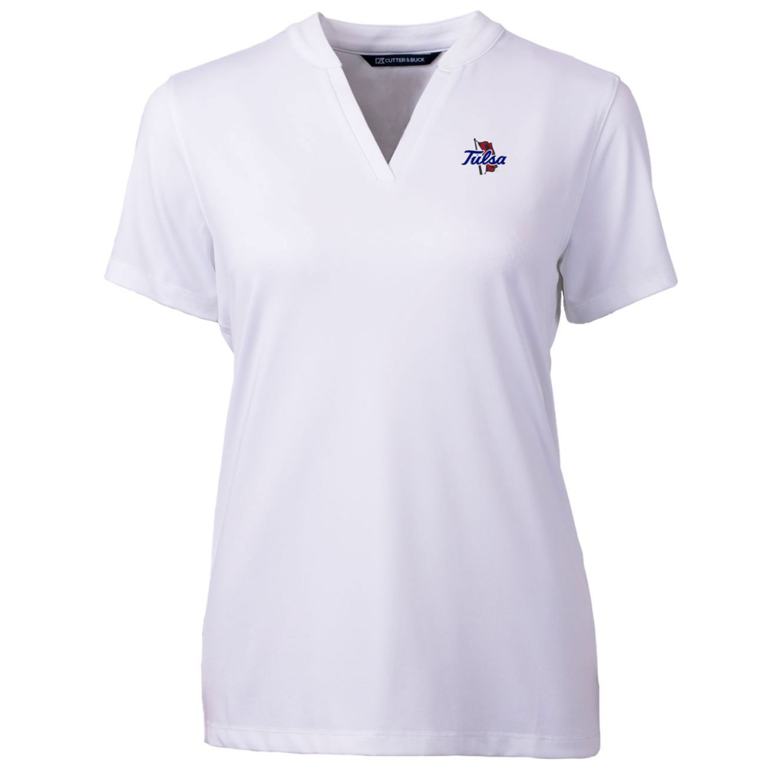 Women's Cutter & Buck White Tulsa Golden Hurricane Forge Blade V-Neck Top - Image 3