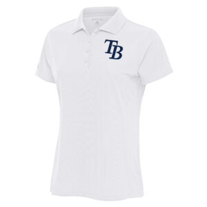 Women's Antigua White Tampa Bay Rays Logo Legacy Pique Polo