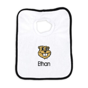 Newborn & Infant White/Black Minnesota Golden Gophers Newborn & Infant Personalized Bib