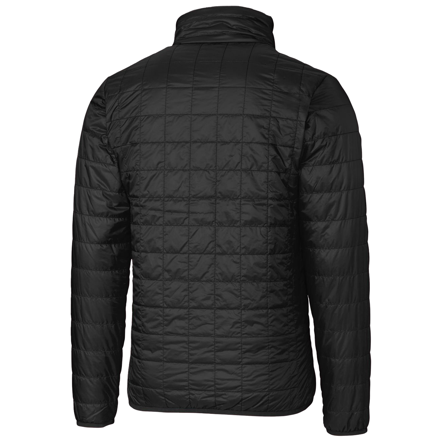 Cutter & Buck Black Washington State Cougars Primary Team Logo Rainier PrimaLoft Eco Insulated Full-Zip Puffer Jacket - Image 4