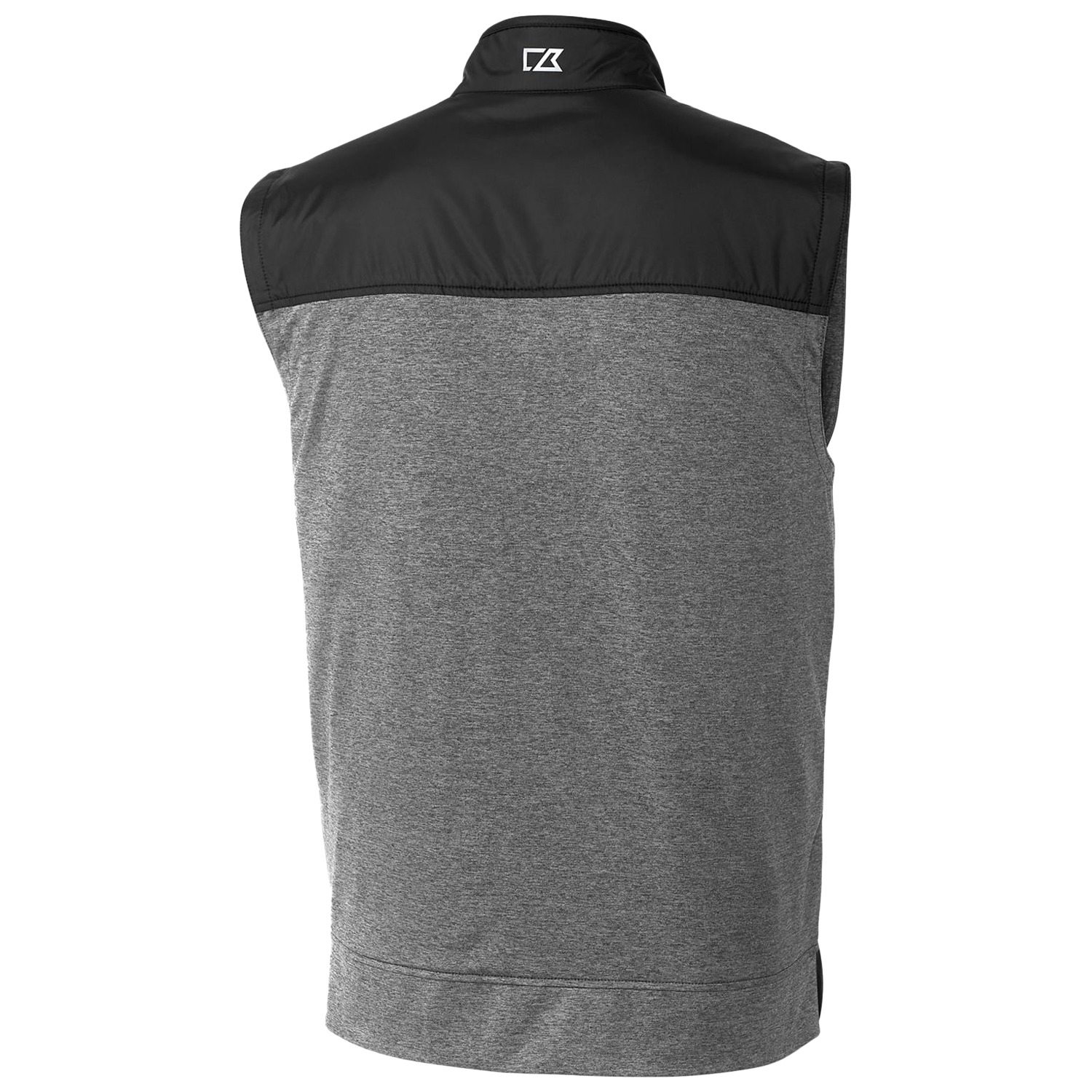 Men's Cutter & Buck Black Ohio State Buckeyes Vault Stealth Hybrid Quilted Full-Zip Windbreaker Vest - Image 7