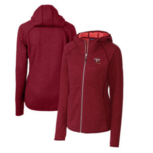 Women's Cutter & Buck Cardinal Louisville Cardinals Mainsail Sweater-Knit Full-Zip Hoodie