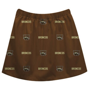 Girls Toddler Brown Western Michigan Broncos All Over Print Skirt