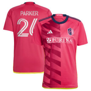 Men's adidas Tim Parker Red St. Louis City SC 2023 CITY Kit Replica Jersey