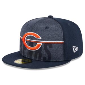 Men's New Era Navy Chicago Bears 2023 NFL Training Camp Primary Logo 59FIFTY Fitted Hat