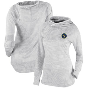 Women's Columbia  White Milwaukee Brewers Omni-Wick Sunday Ball Pullover Hoodie