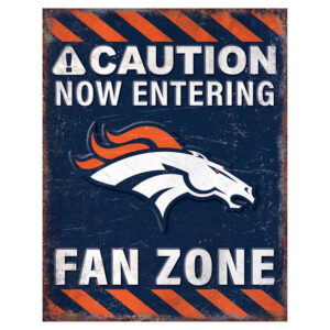 Denver Broncos 13" x 20" Fan Zone Metal Sign
