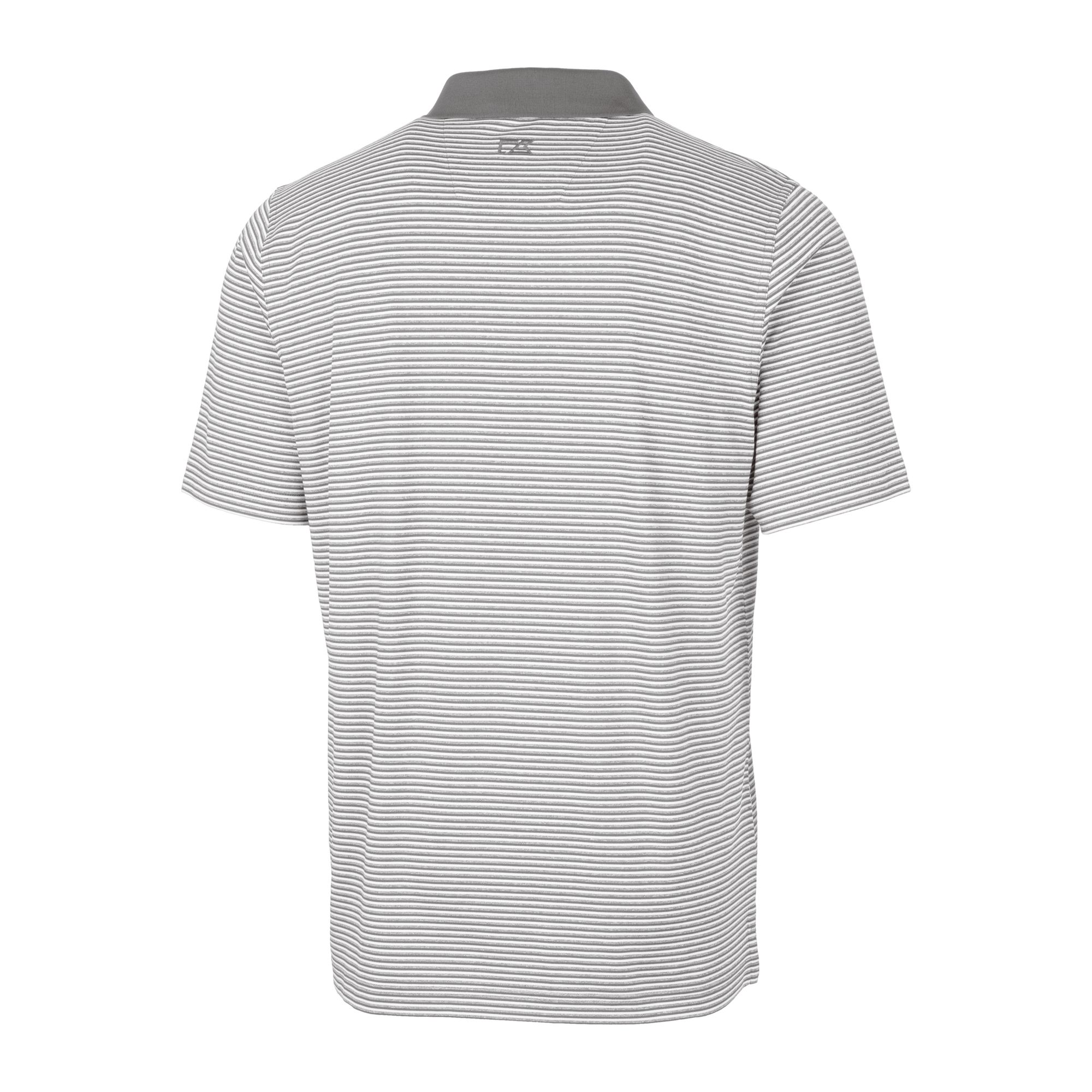 Men's Cutter & Buck Silver New Orleans Saints Helmet Forge Tonal Stripe Stretch Polo - Image 4