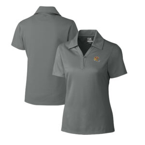 Women's Cutter & Buck  Gray San Francisco 49ers Helmet Logo CB DryTec Genre Textured Solid Polo