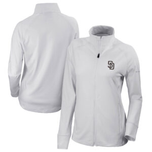 Women's Columbia  White San Diego Padres Omni-Wick Greenkeeper Full-Zip Jacket