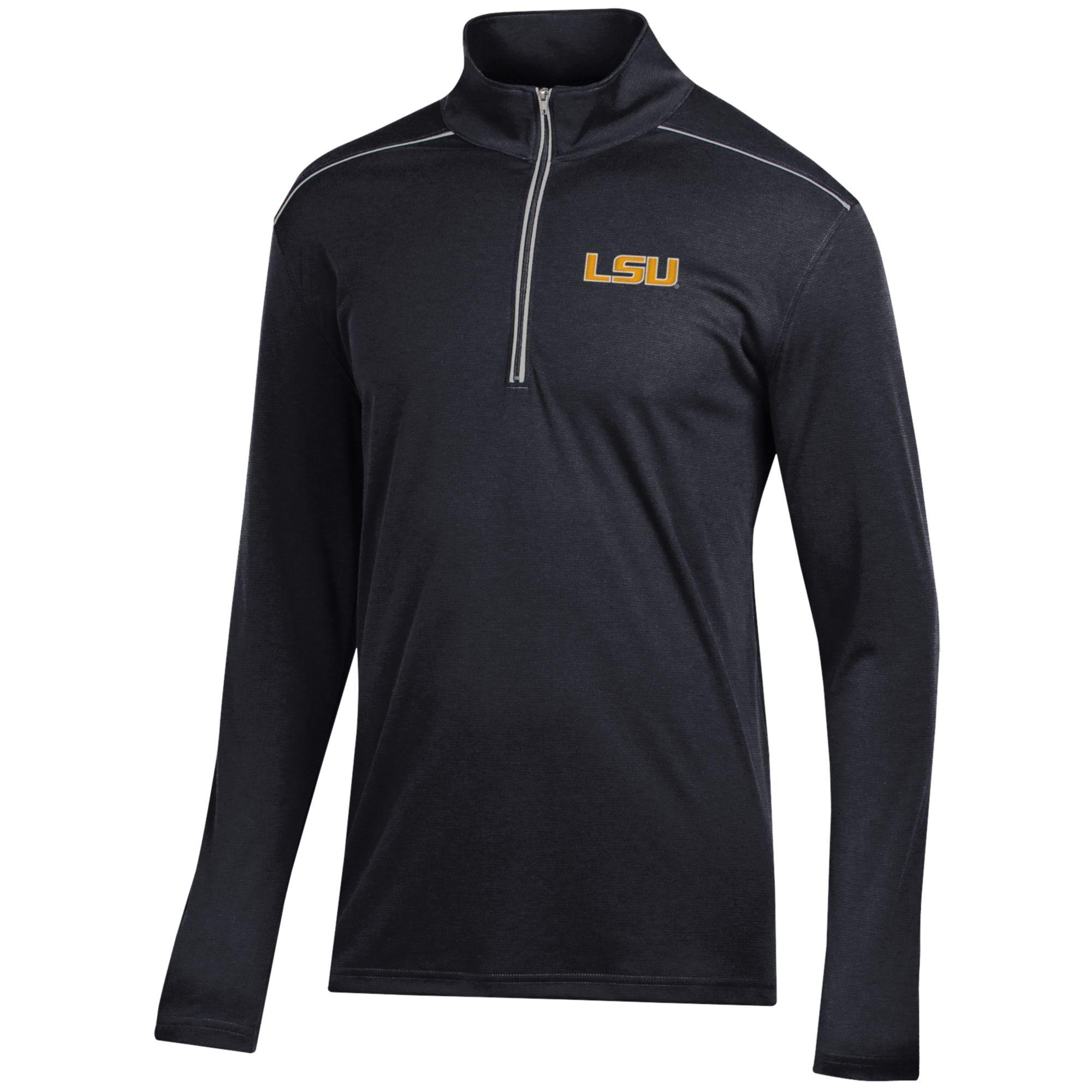 Men's Black LSU Tigers Classic Jacquard Quarter-Zip Pullover Top - Image 6