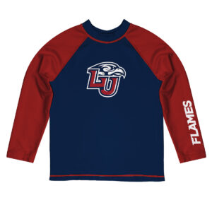 Youth Vive La Fete  Blue/Red Liberty Flames Solid Contrast Contrast Rash Guard