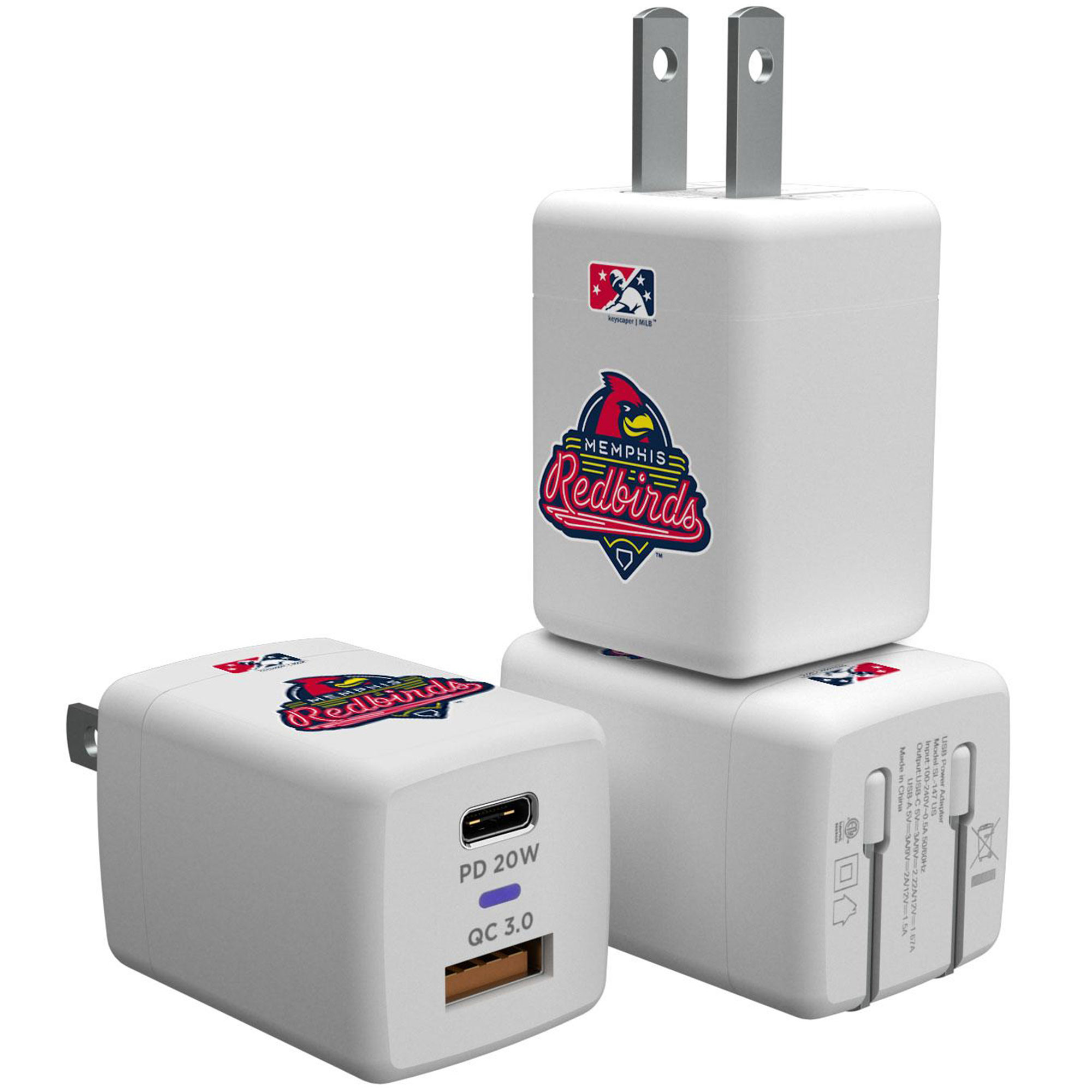 Memphis Redbirds USB A/C Charger