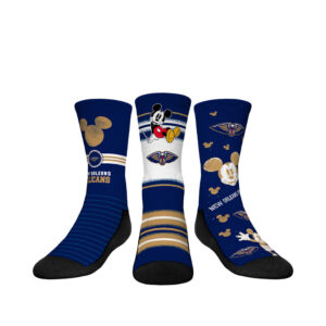 Youth Rock Em Socks Mickey Mouse Navy New Orleans Pelicans Three-Pack Disney Crew Socks Set