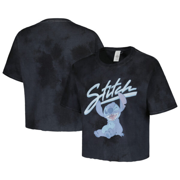 Unisex Black Lilo and Stitch Wink Tie-Dye T-Shirt - Image 6