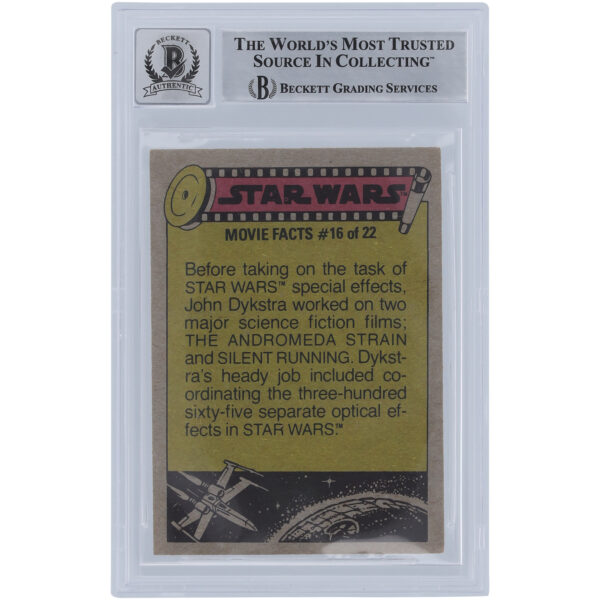 Stephen Bailey and Chris Bunn Star Wars Autographed 1977 Topps Star Wars #275 BGS Authenticated 10 Auto Card - Image 6