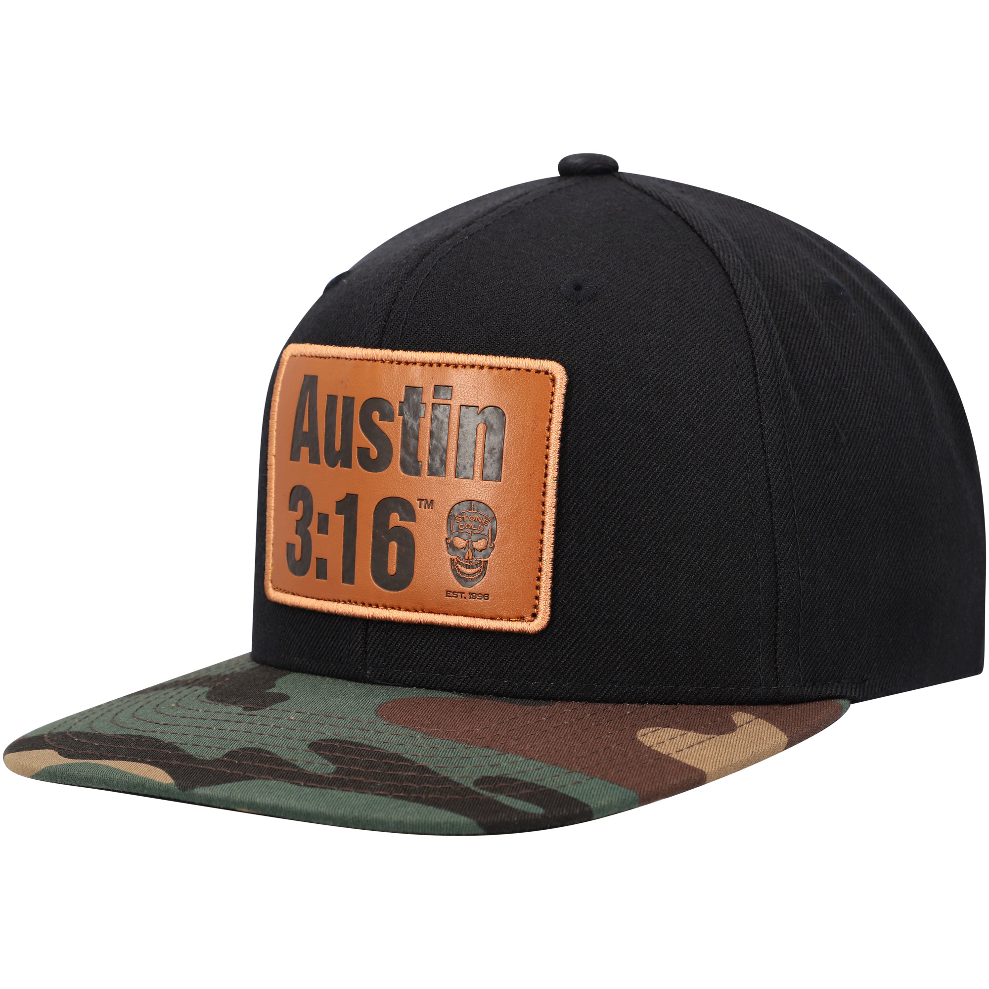 Men's Black "Stone Cold" Steve Austin 3:16 Patch Adjustable Hat - Image 7