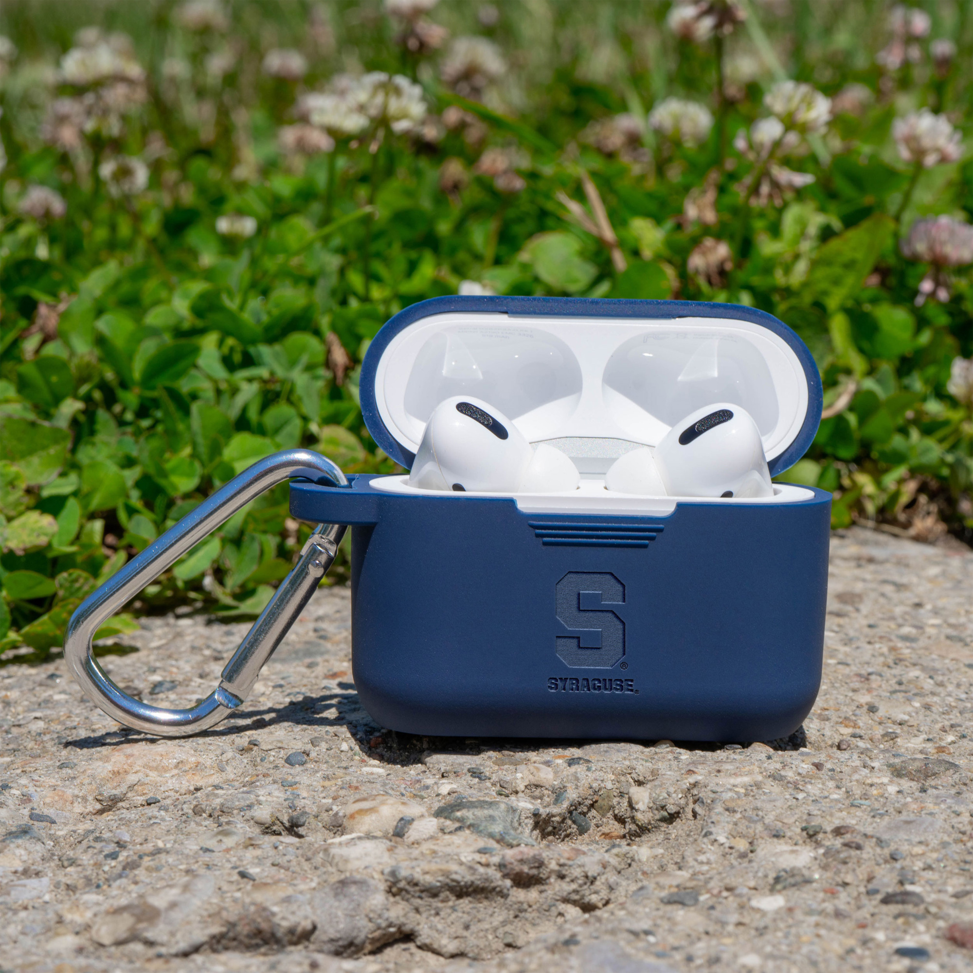 Syracuse Orange Debossed Silicone Airpods Pro Case Cover - Image 3