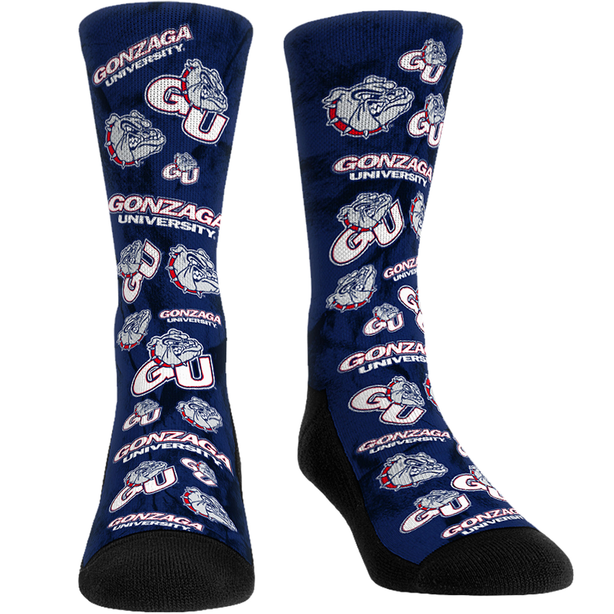 Men's Rock Em Socks Gonzaga Bulldogs All-Over Underwear and Crew Socks Combo Pack - Image 7