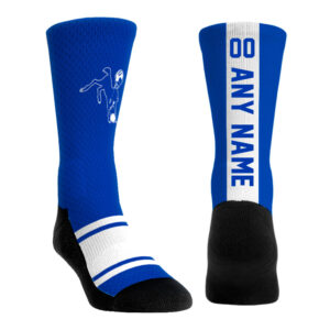 Unisex Rock Em Socks  Royal Indianapolis Colts Throwback Jersey Custom Crew Socks