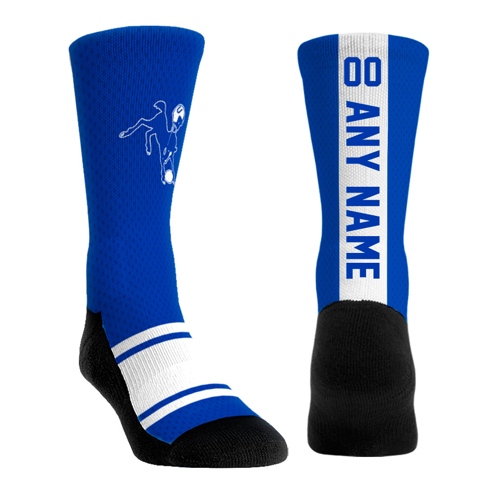 Unisex Rock Em Socks Royal Indianapolis Colts Throwback Jersey Custom Crew Socks