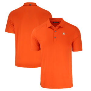 Men's Cutter & Buck Orange Houston Astros Big & Tall Forge Eco Stretch Recycled Polo