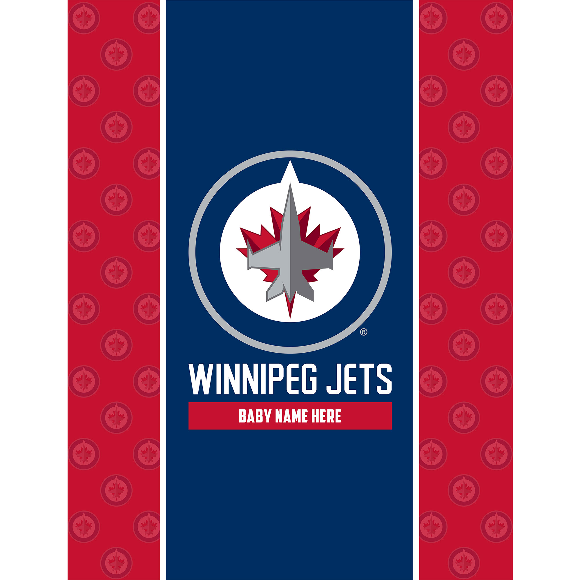 Chad & Jake Winnipeg Jets 30" x 40" Personalized Baby Blanket - Image 7