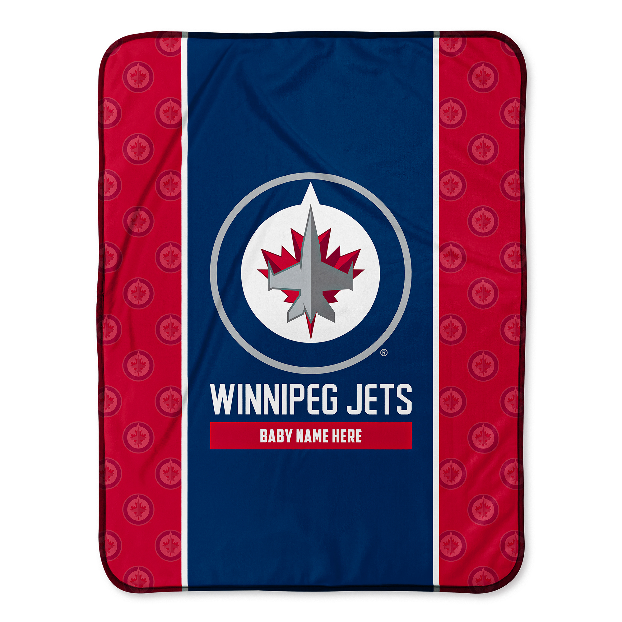 Chad & Jake Winnipeg Jets 30" x 40" Personalized Baby Blanket