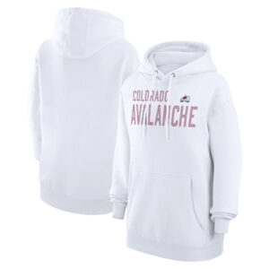 Women's G-III 4Her by Carl Banks  White Colorado Avalanche Dot Print Pullover Hoodie