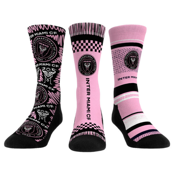 Youth Rock Em Socks Inter Miami CF Three-Pack Crew Socks Set